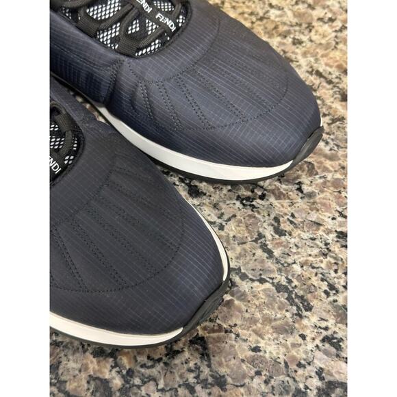 Fendi Black & White Sneakers Size 42 / 8.5 w/ Box & Spare Laces - VWG 334188